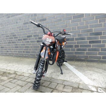 Pocketbike Dirtbike Pocket Cross 49cc Kinder Cross Crossbike KXD 708 Orange