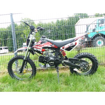 125 ccm Dirtbike Dirt Pocket Pit Bike Pitbike Cross 17/14 Enduro KXD 607 Rot