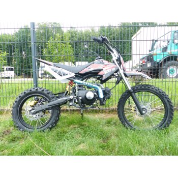 125 ccm Dirtbike Dirt Pocket Pit Bike Pitbike Cross 17/14 Enduro KXD 607 Rot