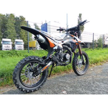 140ccm Dirtbike Cross Bike Pitbike KXD 609 Panther 17/14 Zoll Lichtmaske Orange