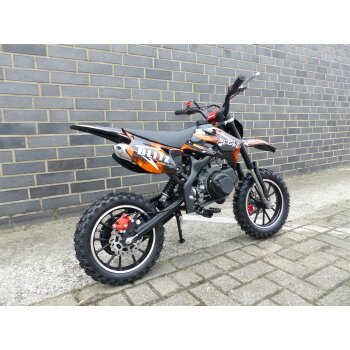 Kindercross Pocketbike Dirtbike Pocket Cross 49cc Kinder Cross Crossbike 708 Orange Kundenretoure